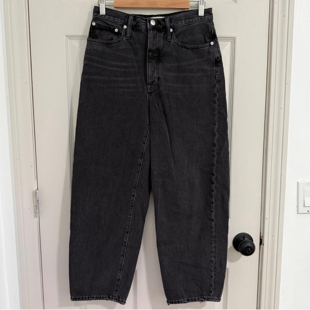 Madewell Black Balloon Jeans High-Waisted